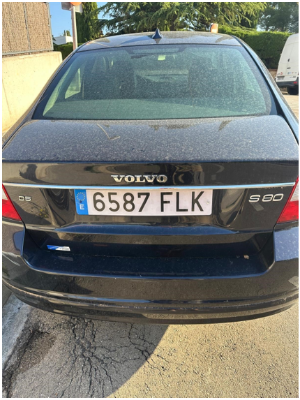 Vehículo Volvo S80 matrícula 6587-FLK
