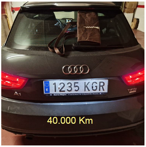 Vehículo AUDI A1 matrícula 1235-KGR